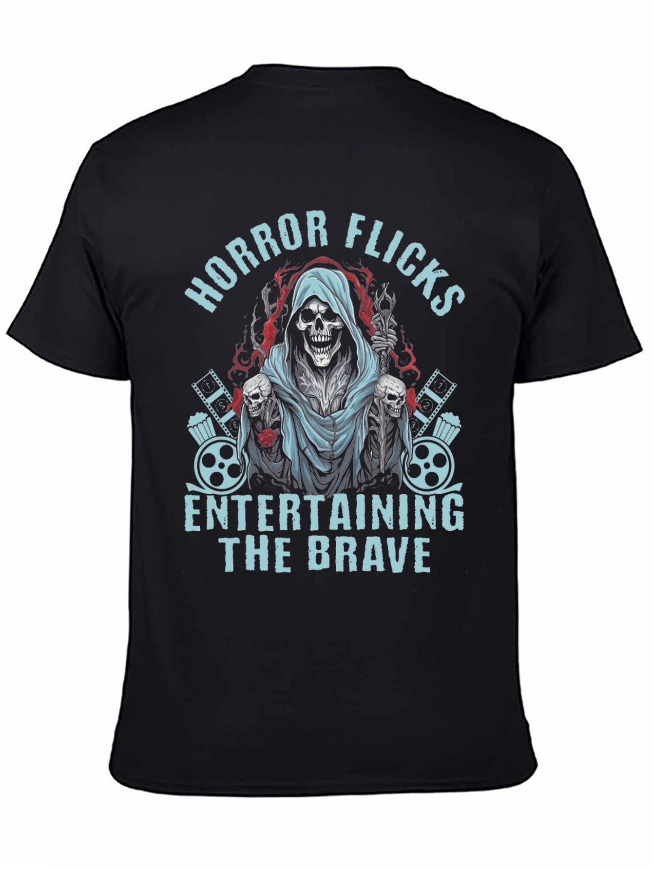 Horror Flicks Graphic Tee - Entertaining The Brave