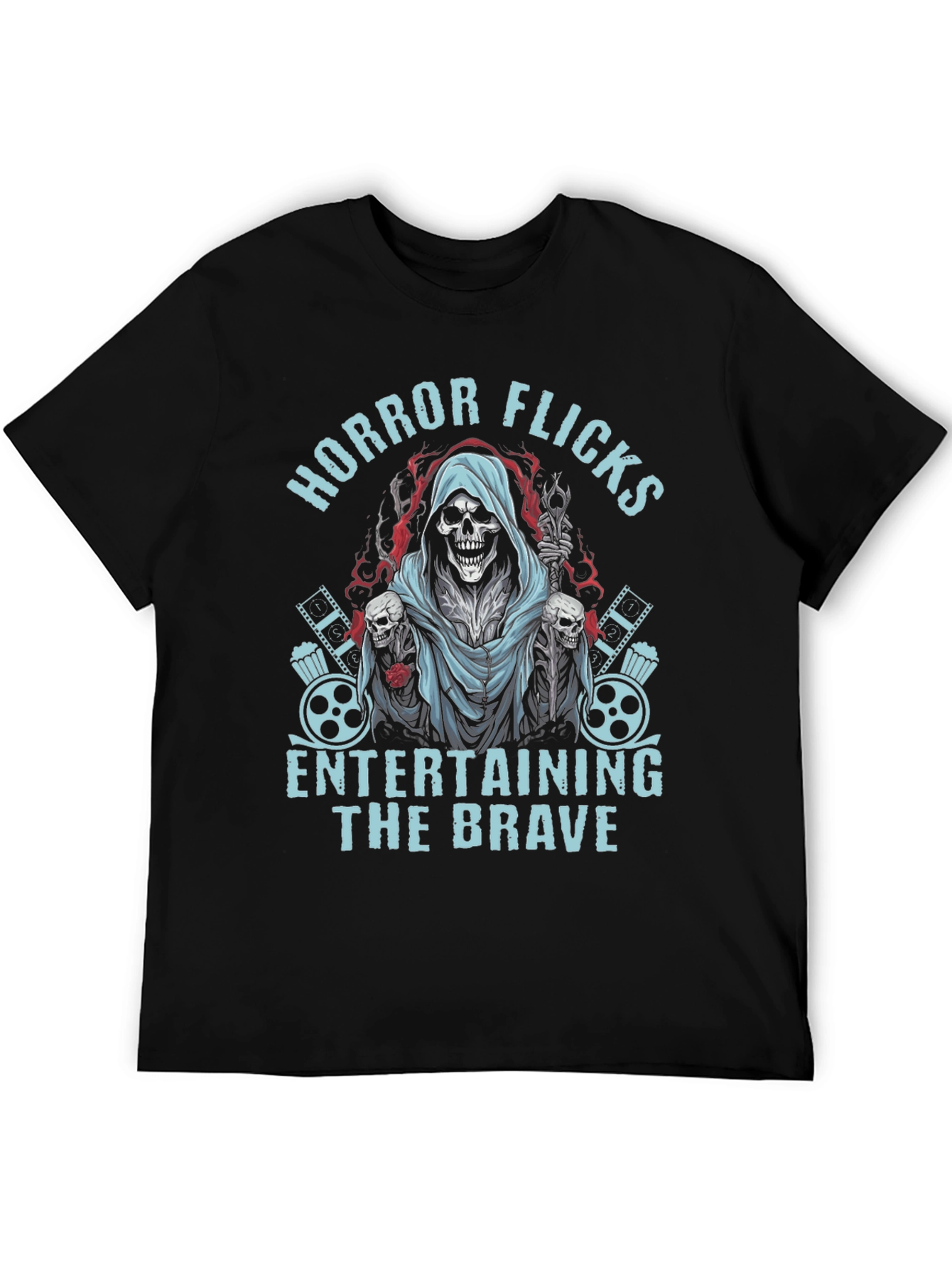 Horror Flicks Graphic Tee - Entertaining The Brave
