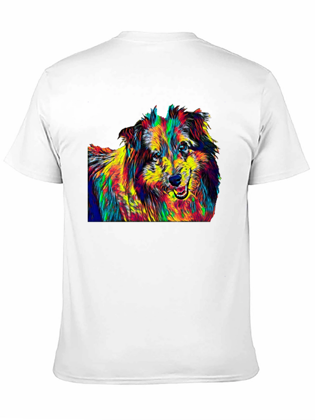 Dog Breed Pop Art Graphic Print Black T-Shirt
