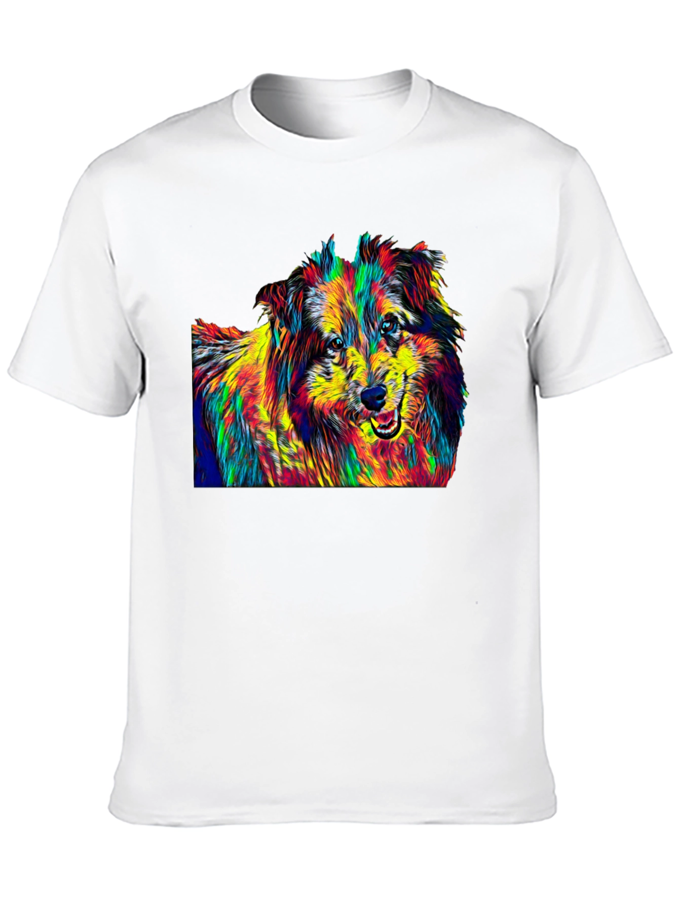 Dog Breed Pop Art Graphic Print Black T-Shirt