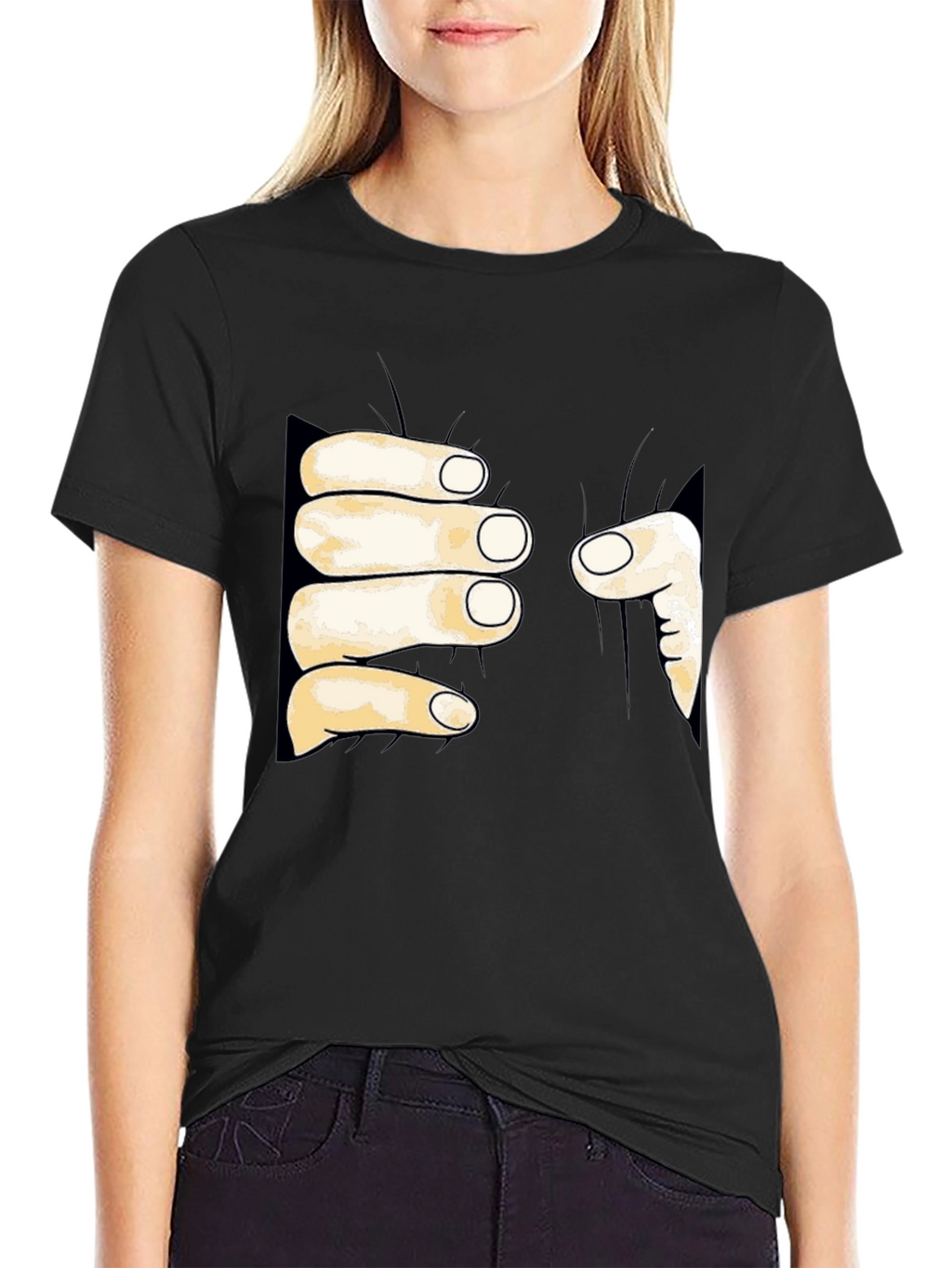 Funny Hand Grabbing T-Shirt - Unique Graphic Tee