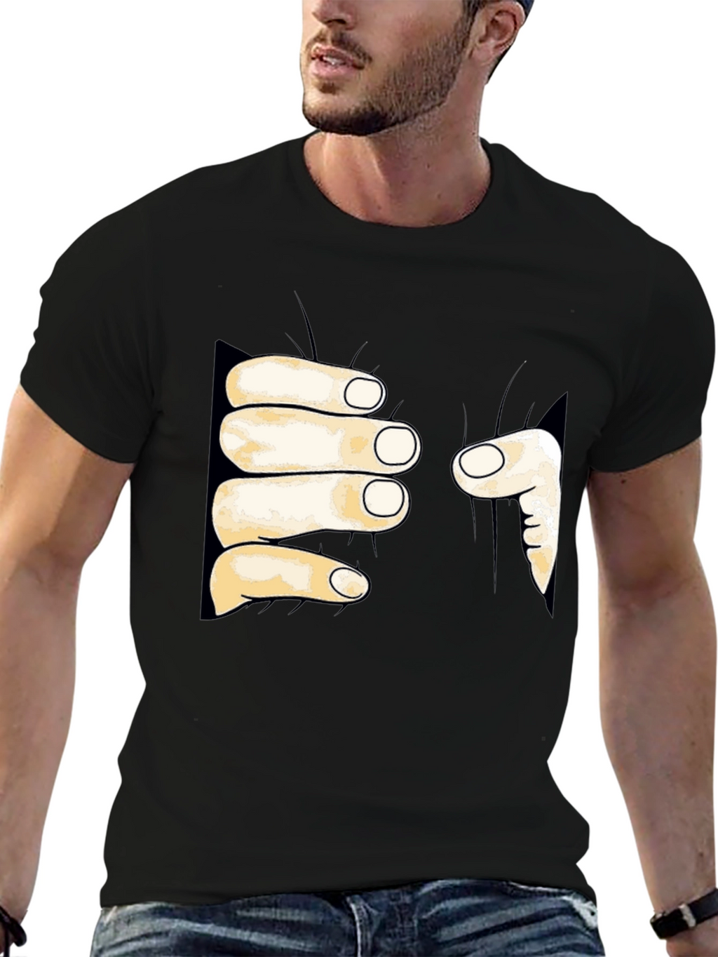 Funny Hand Grabbing T-Shirt - Unique Graphic Tee