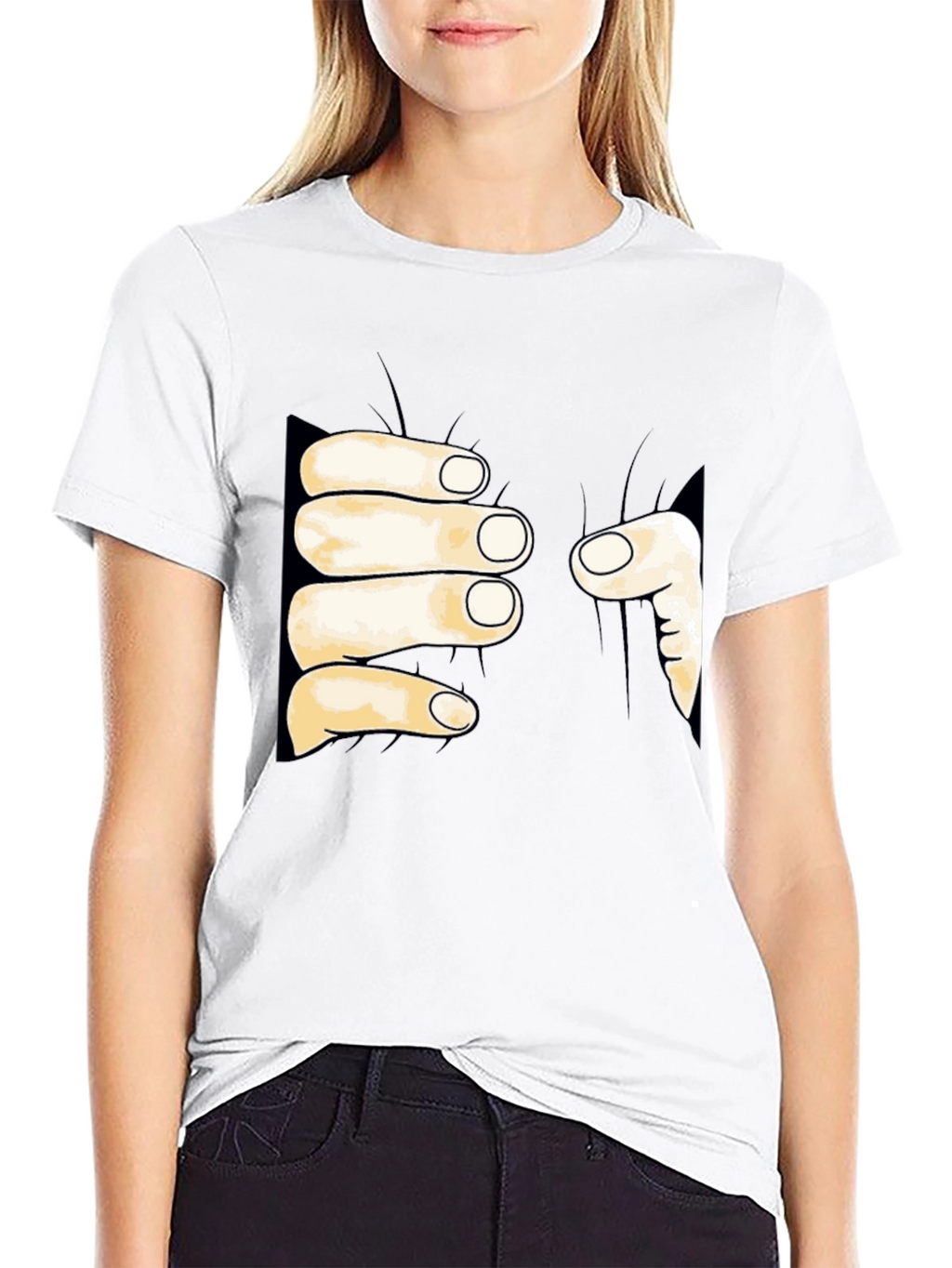 Funny Hand Grabbing T-Shirt - Unique Graphic Tee