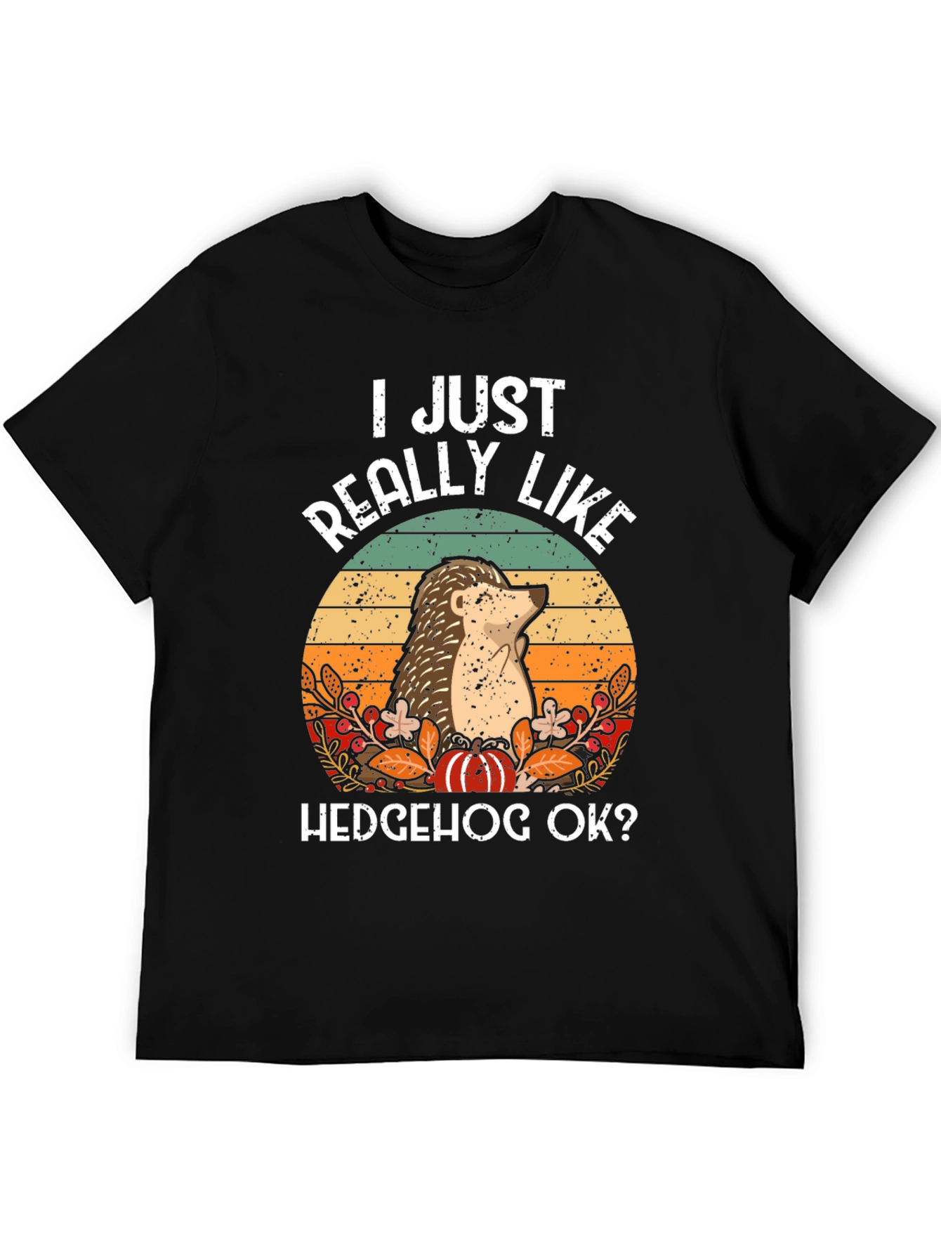 Hedgehog Graphic Tee - I Just Really Like Hedgehog Ok?