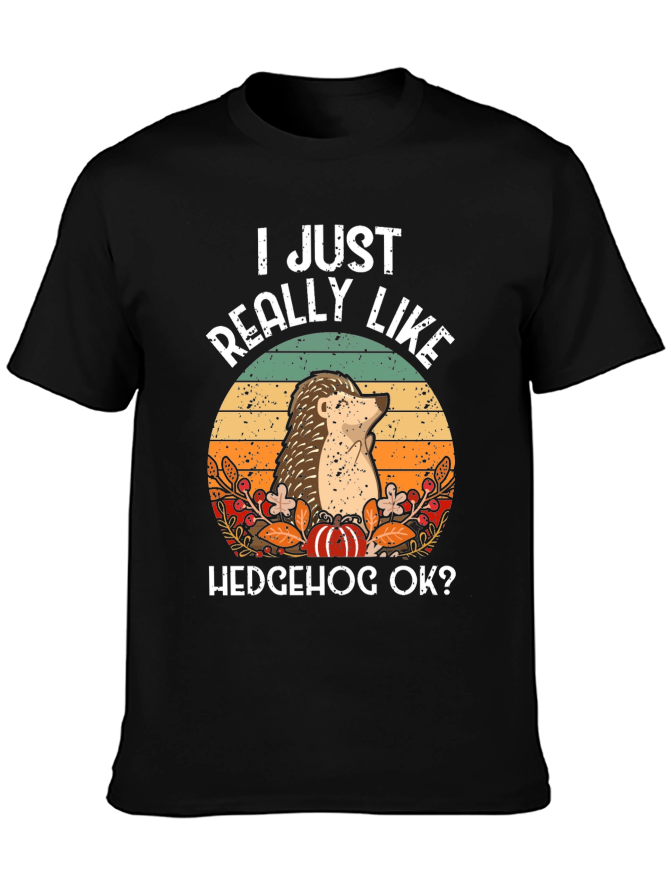 Hedgehog Graphic Tee - I Just Really Like Hedgehog Ok?