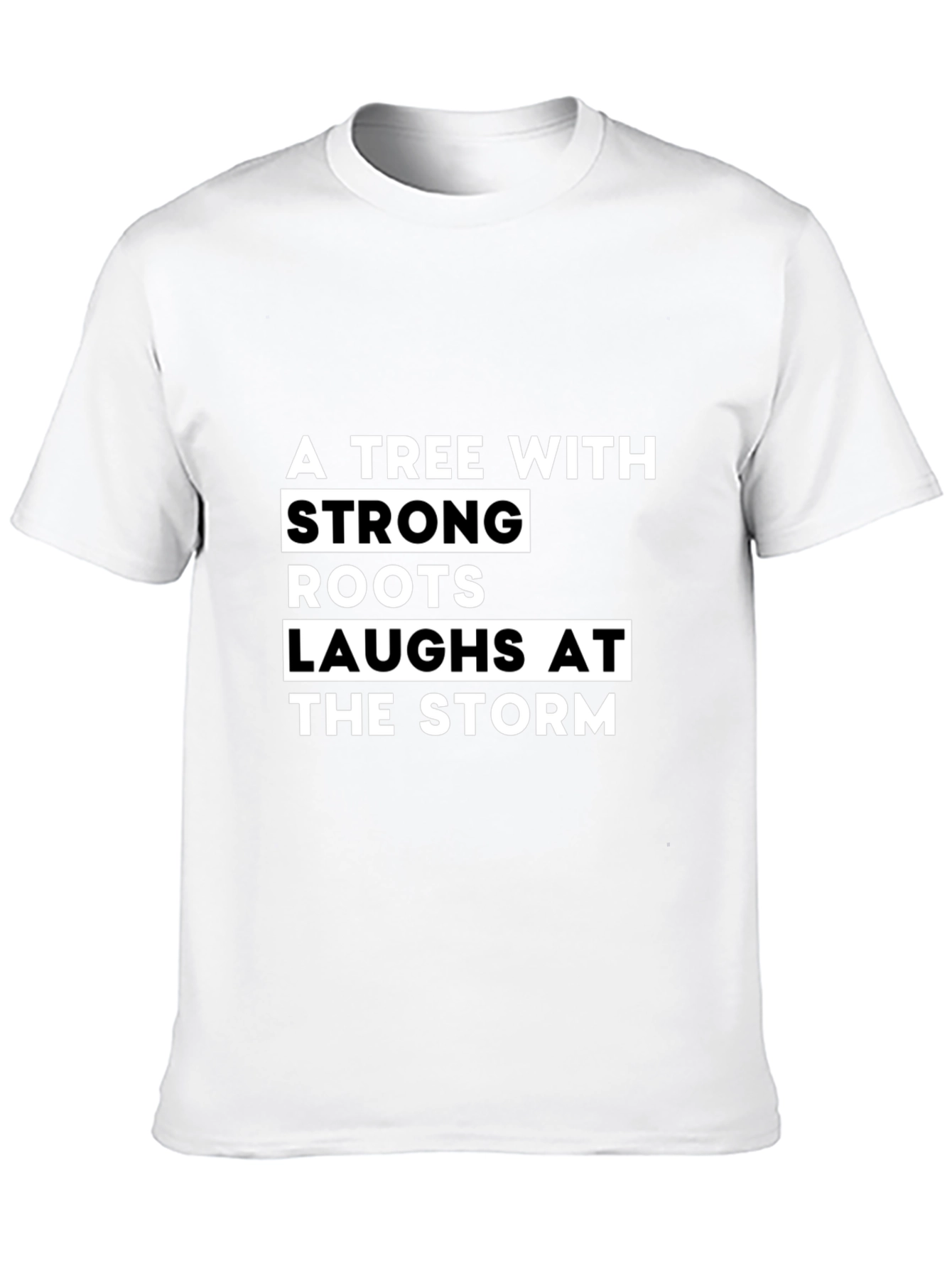 Strong Roots Tree Graphic Tee - Unisex Black T-Shirt
