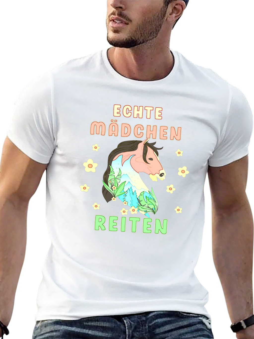 Echte Madchen Reiten Graphic Tee