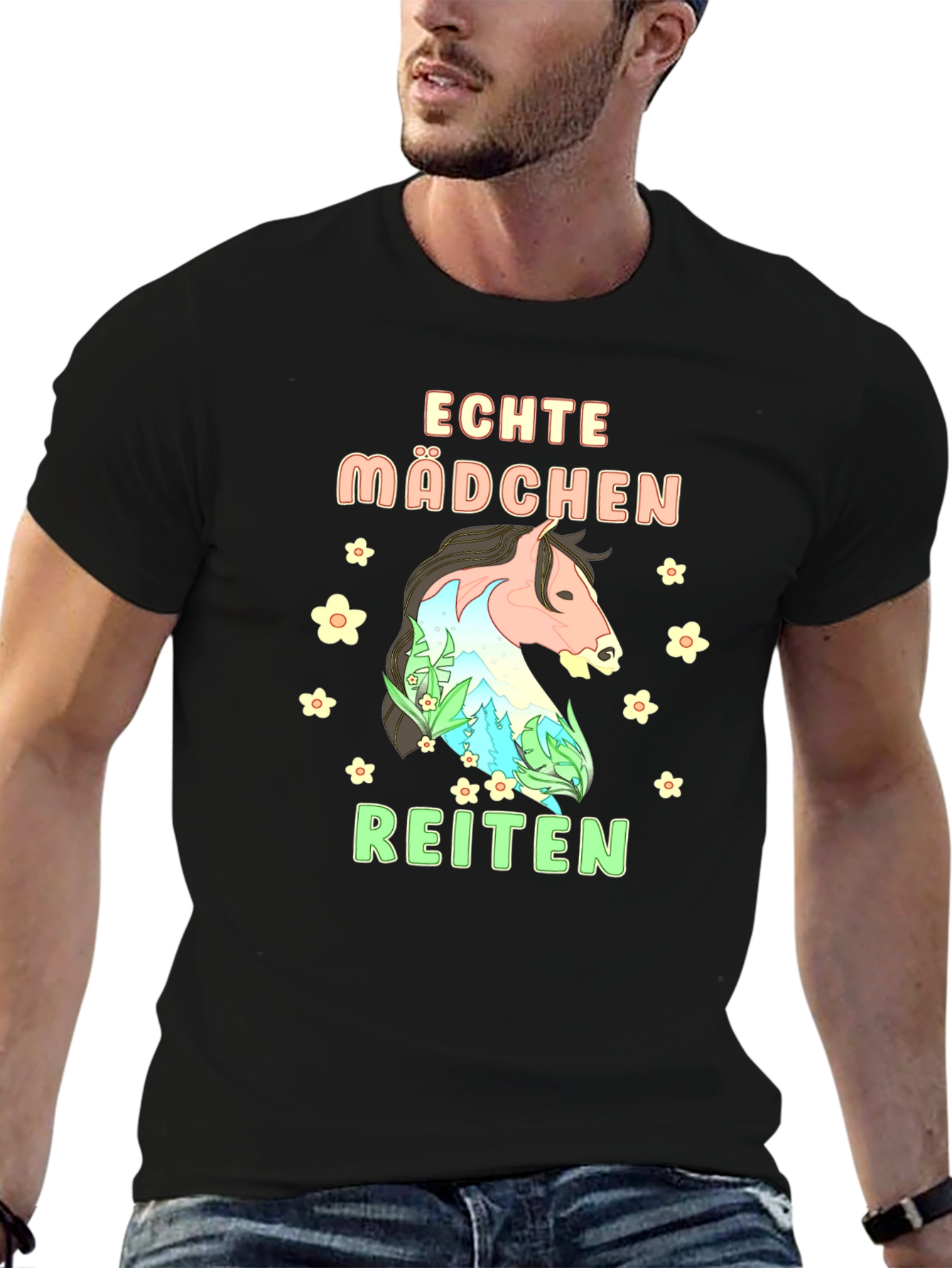 Echte Madchen Reiten Graphic Tee