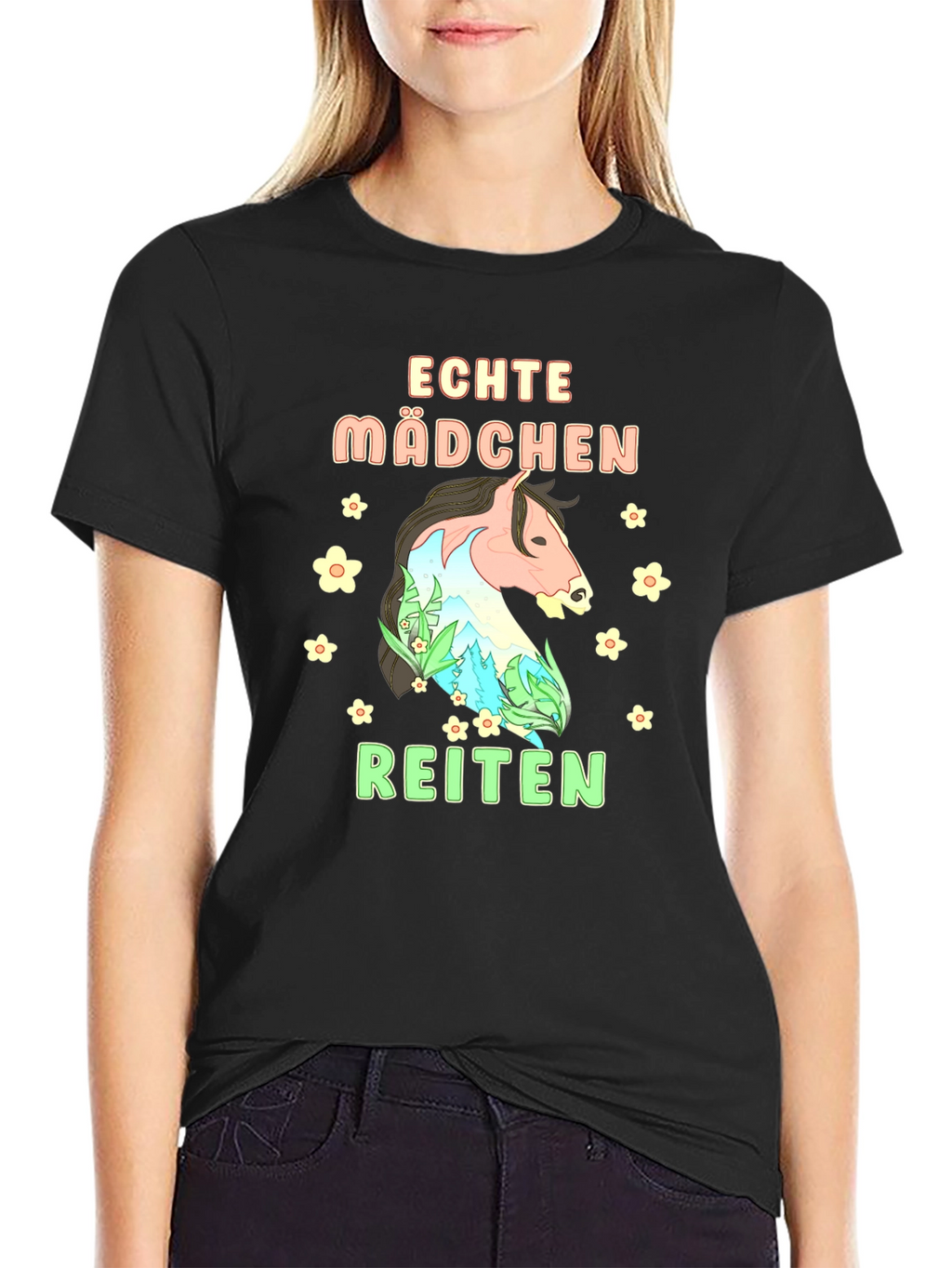 Echte Madchen Reiten Graphic Tee