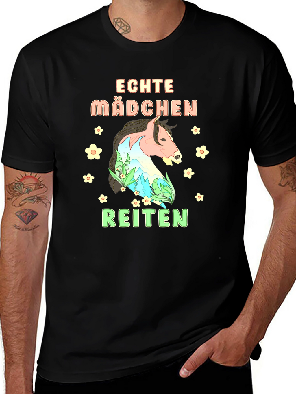 Echte Madchen Reiten Graphic Tee