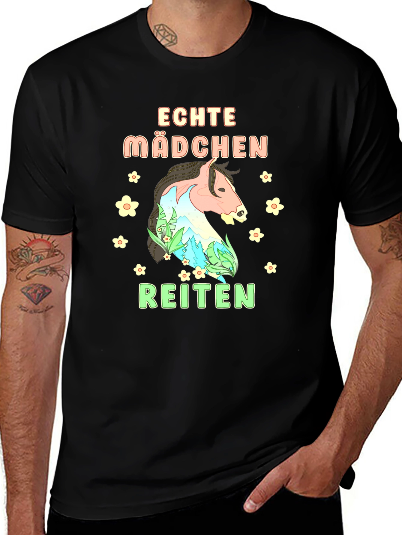 Echte Madchen Reiten Graphic Tee