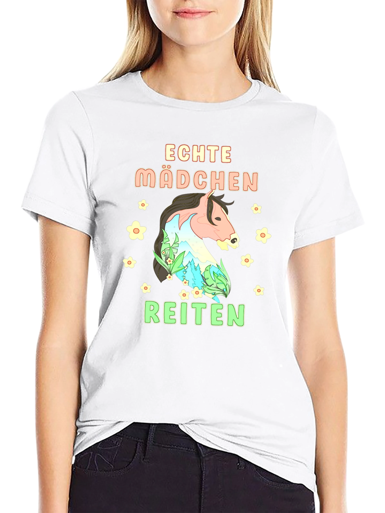 Echte Madchen Reiten Graphic Tee