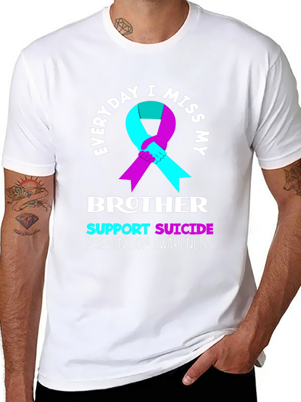 Everyday I Miss My Brother T-Shirt Suicide Prevention Awareness