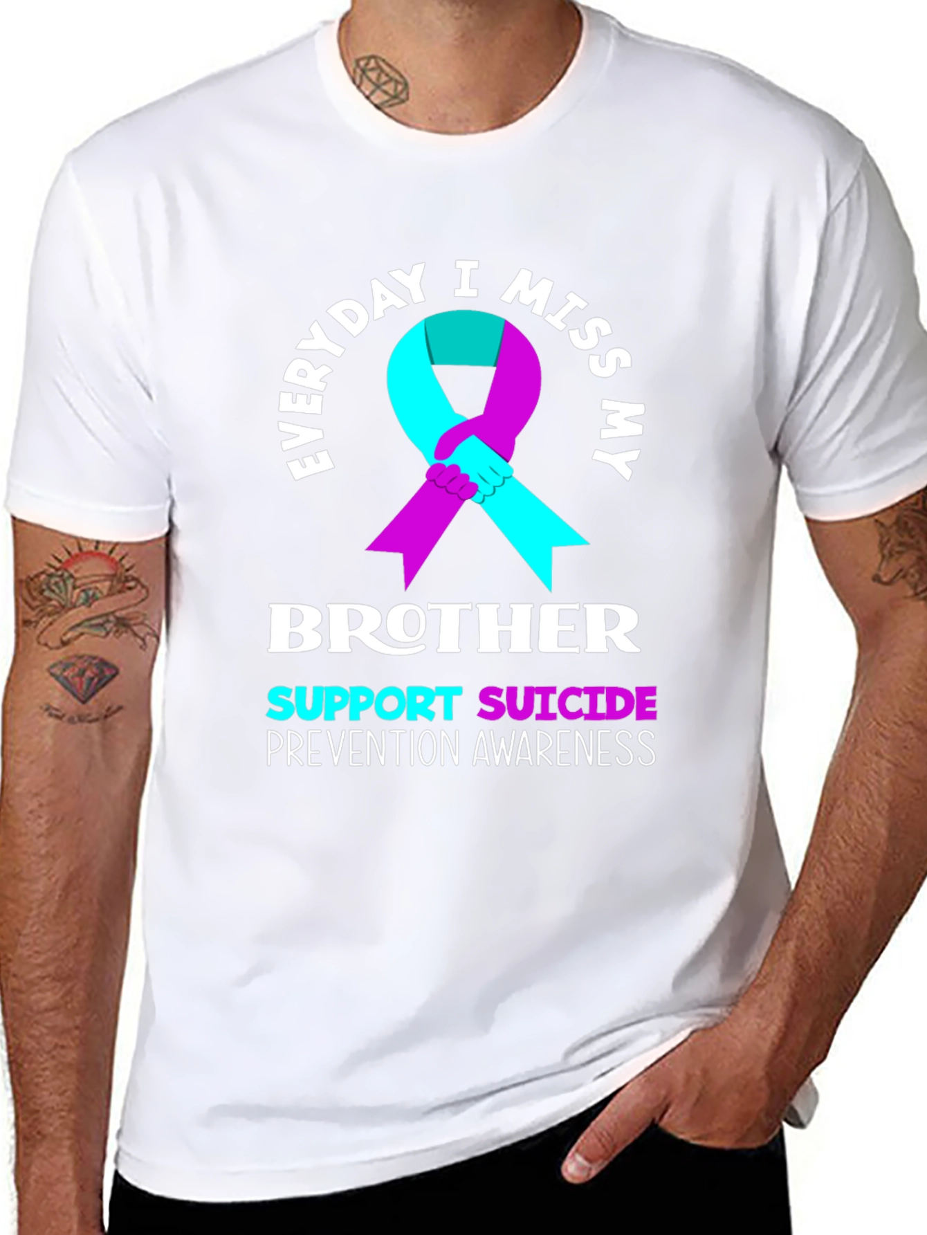 Everyday I Miss My Brother T-Shirt Suicide Prevention Awareness