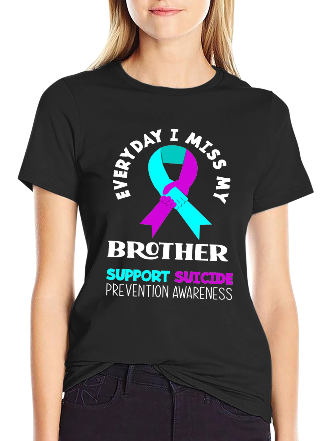 Everyday I Miss My Brother T-Shirt Suicide Prevention Awareness
