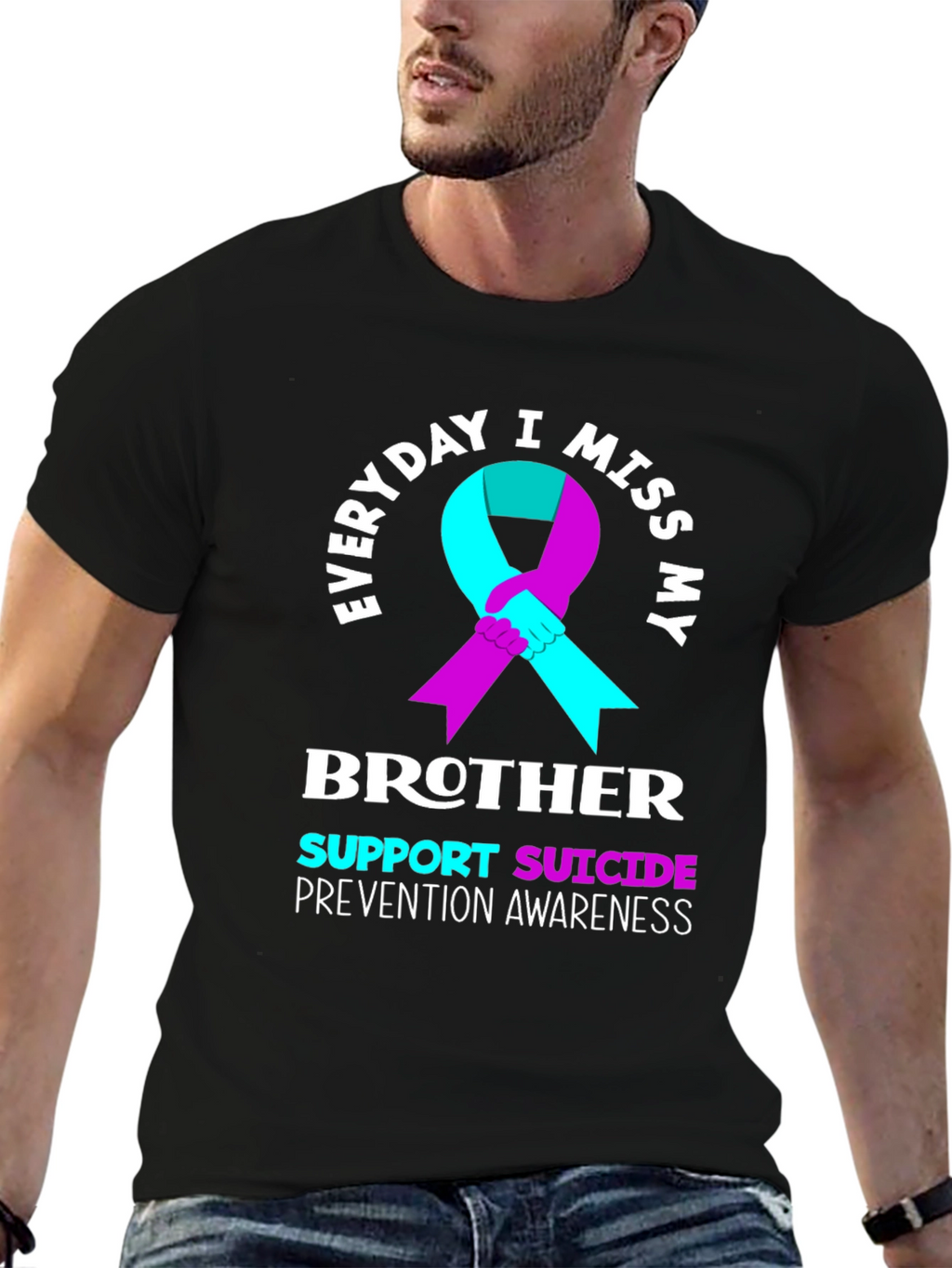 Everyday I Miss My Brother T-Shirt Suicide Prevention Awareness