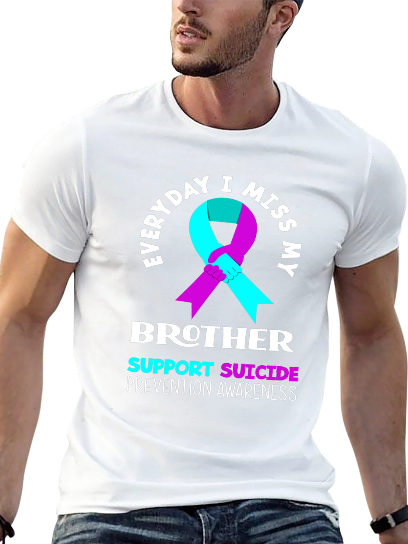 Everyday I Miss My Brother T-Shirt Suicide Prevention Awareness