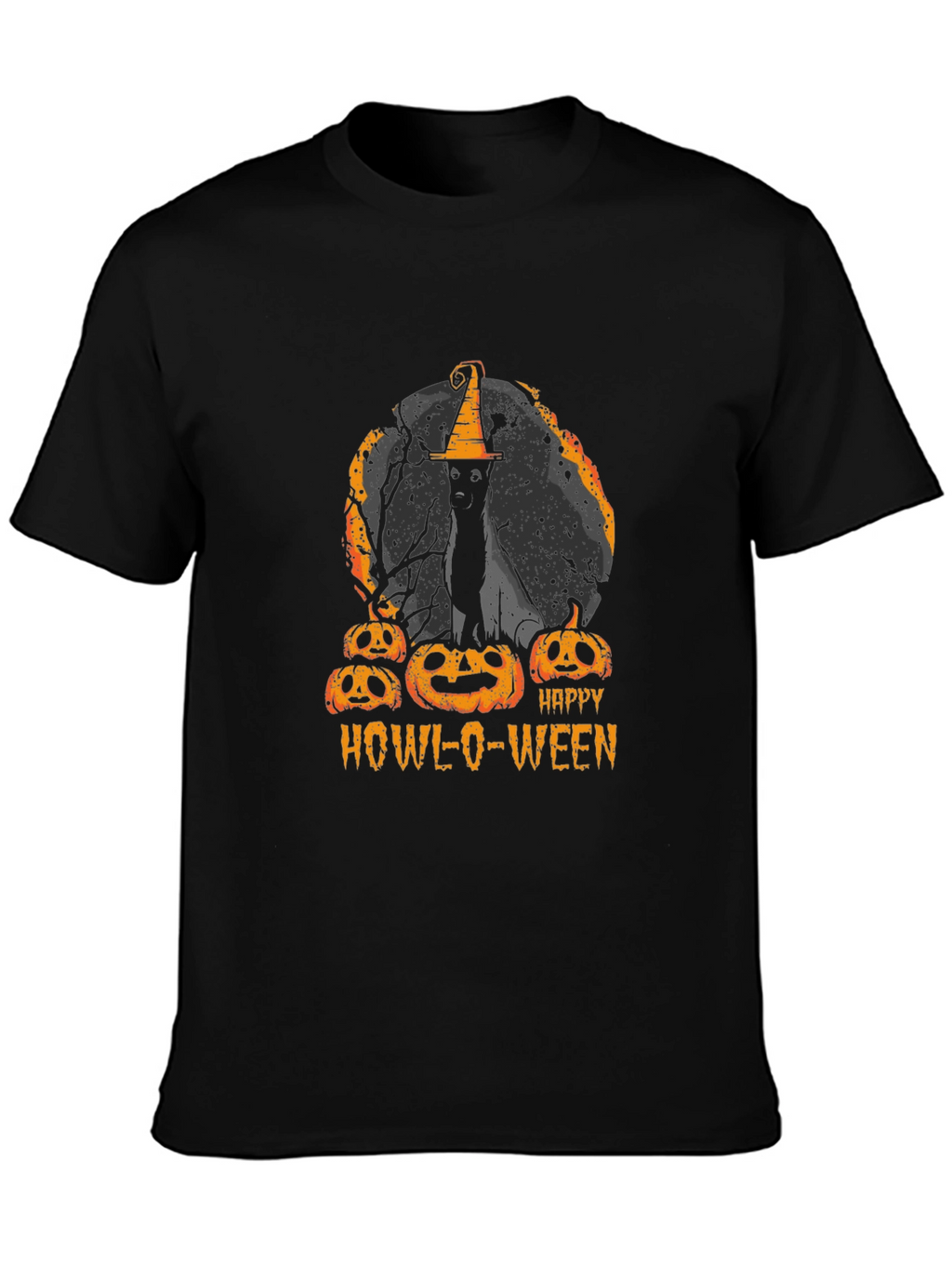 Howl-O-Ween Cat & Pumpkins T-Shirt