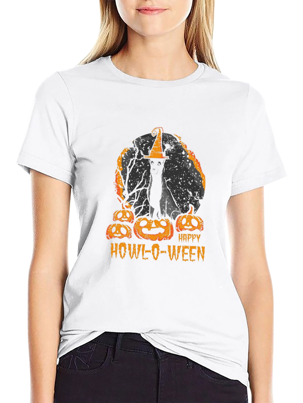 Howl-O-Ween Cat & Pumpkins T-Shirt