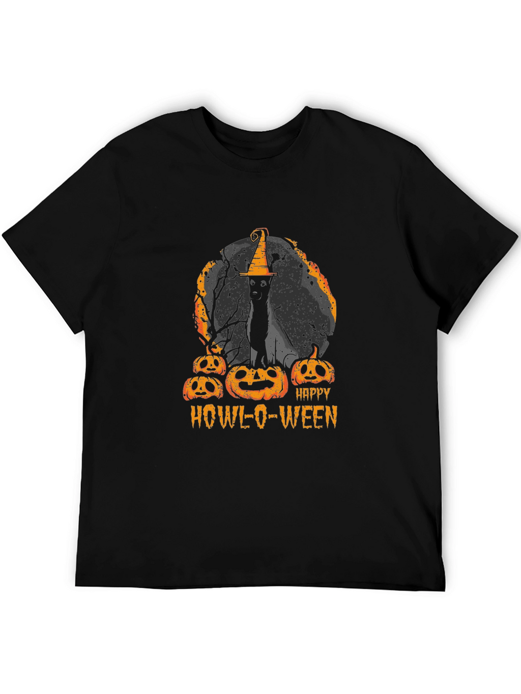 Howl-O-Ween Cat & Pumpkins T-Shirt