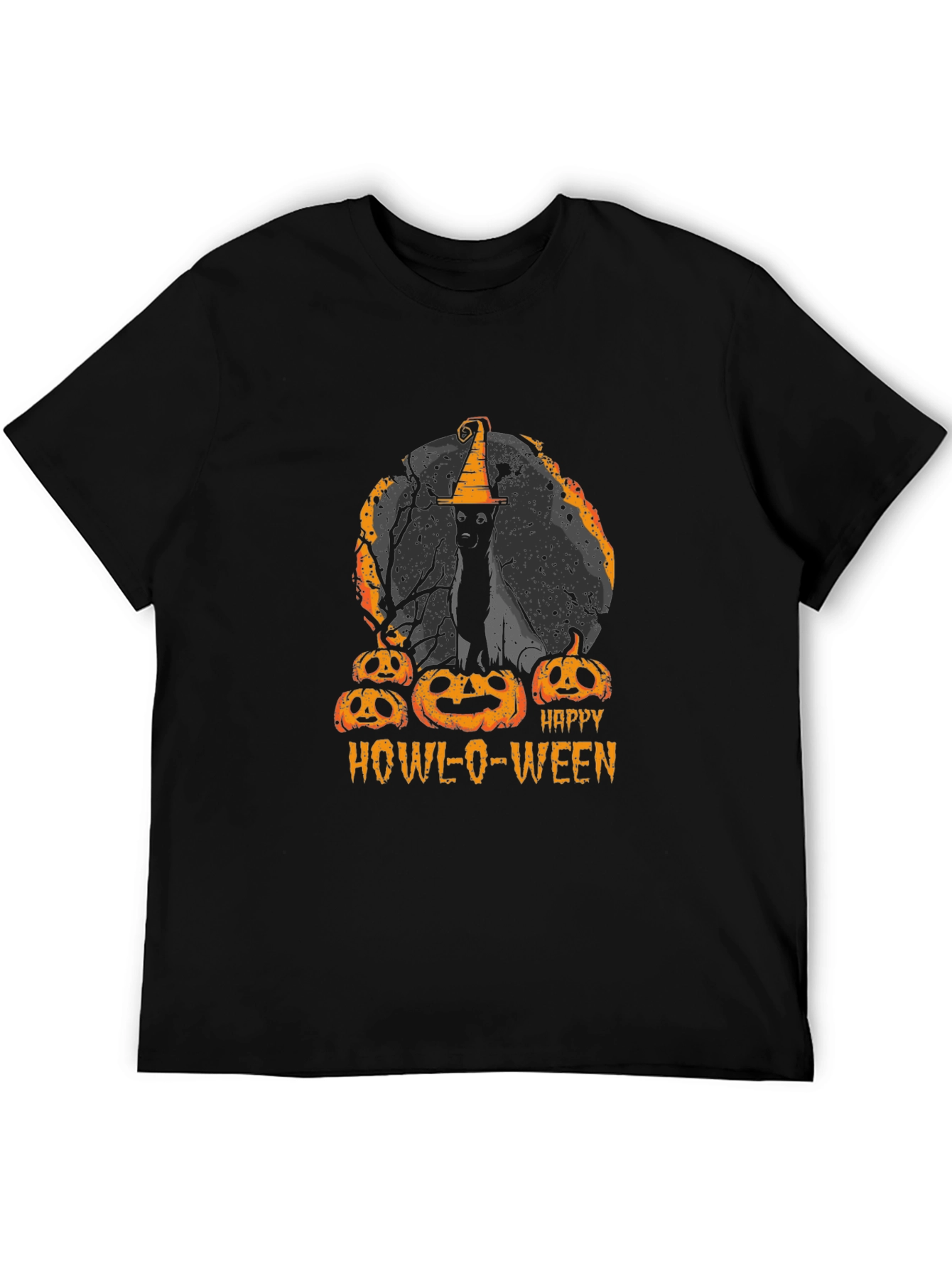 Howl-O-Ween Cat & Pumpkins T-Shirt