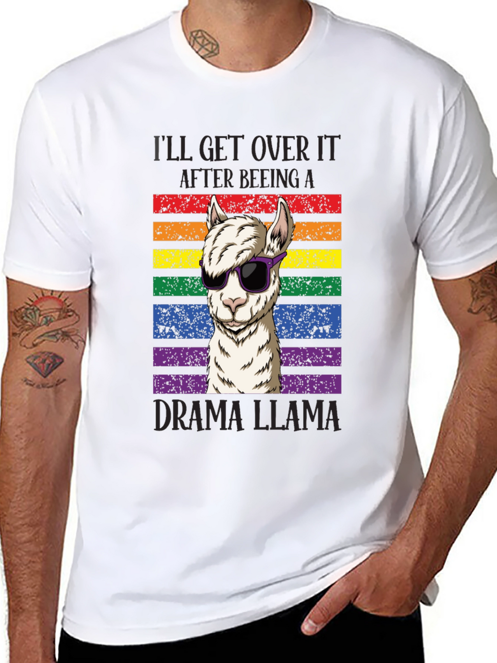 Drama Llama Rainbow Pride T-Shirt