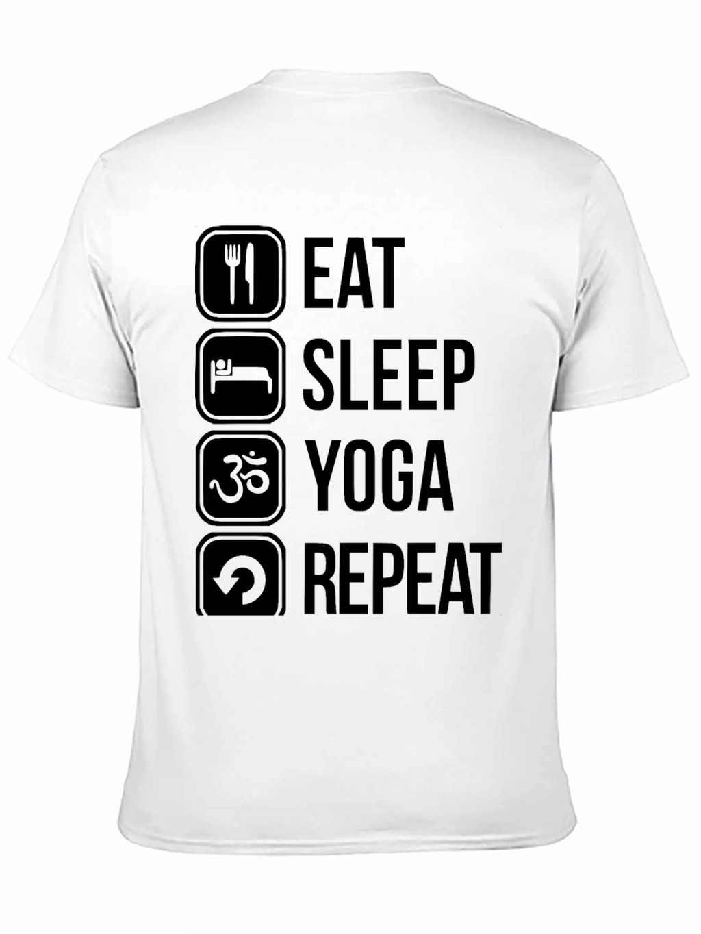 Eat Sleep Yoga Repeat Black T-Shirt