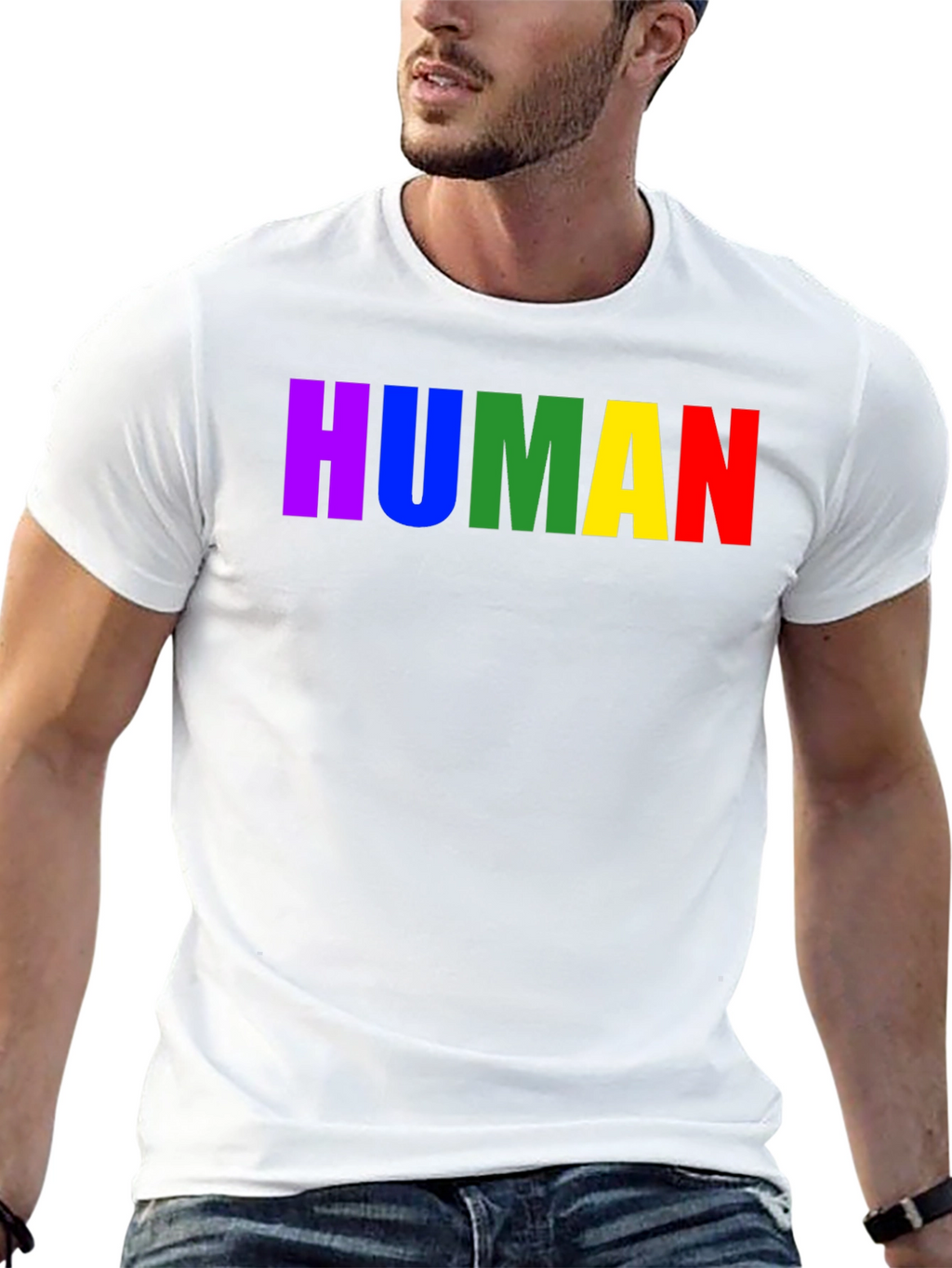 Rainbow HUMAN T-Shirt - Pride & Equality