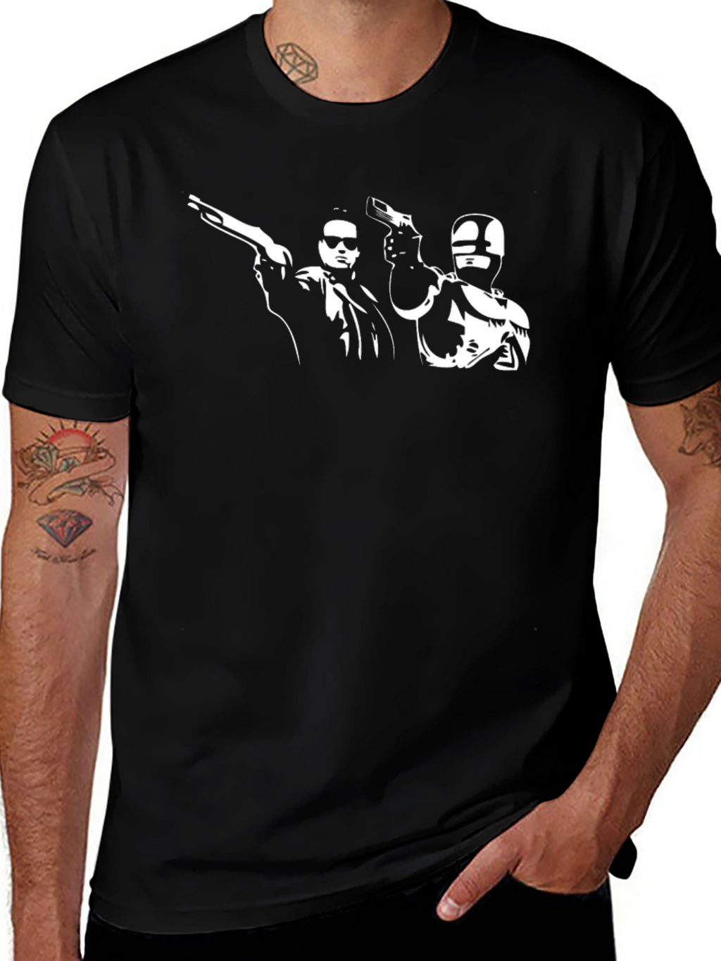 Robocop & Terminator Graphic Tee - Black