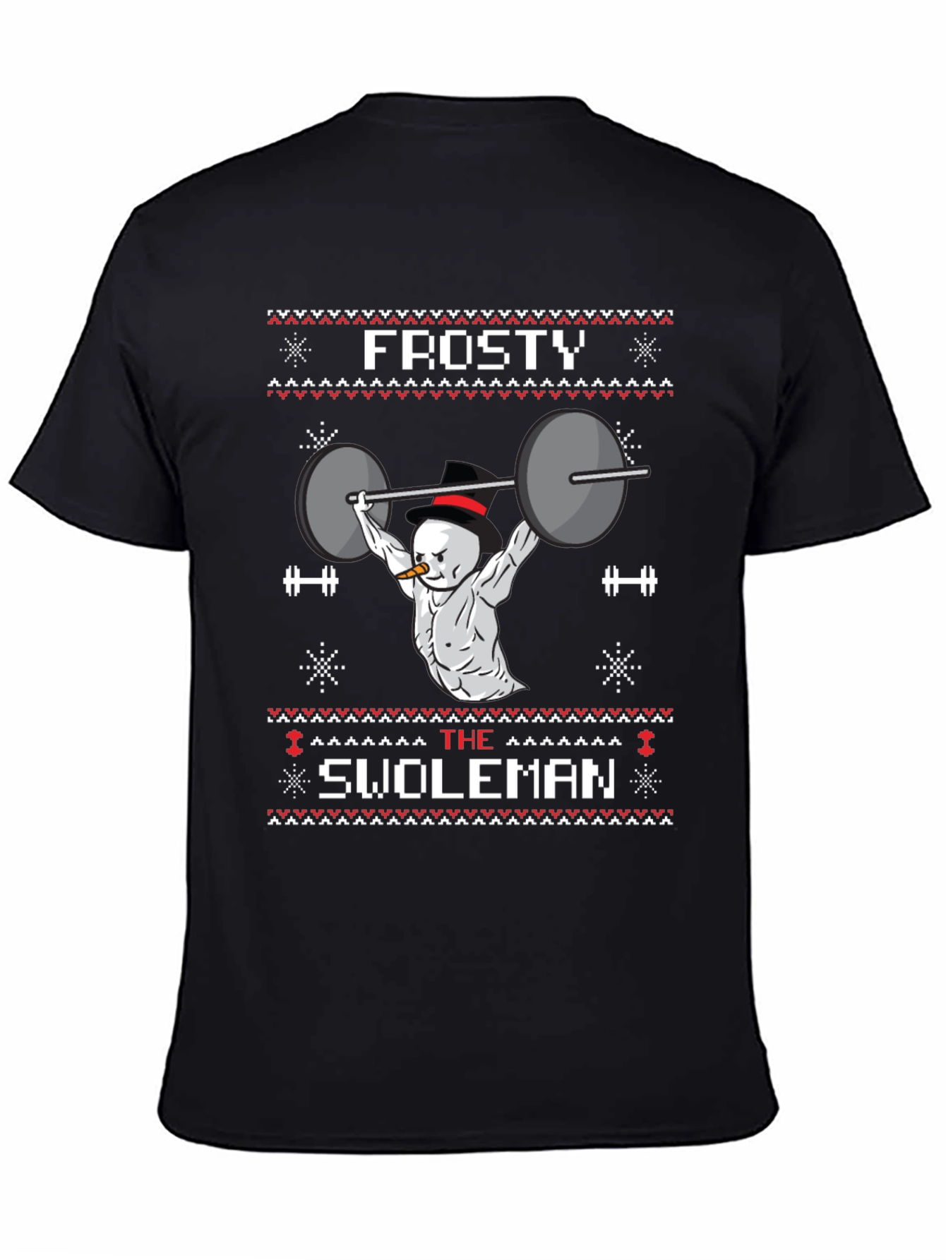 Frosty the Swoleman Ugly Christmas Sweater T-Shirt