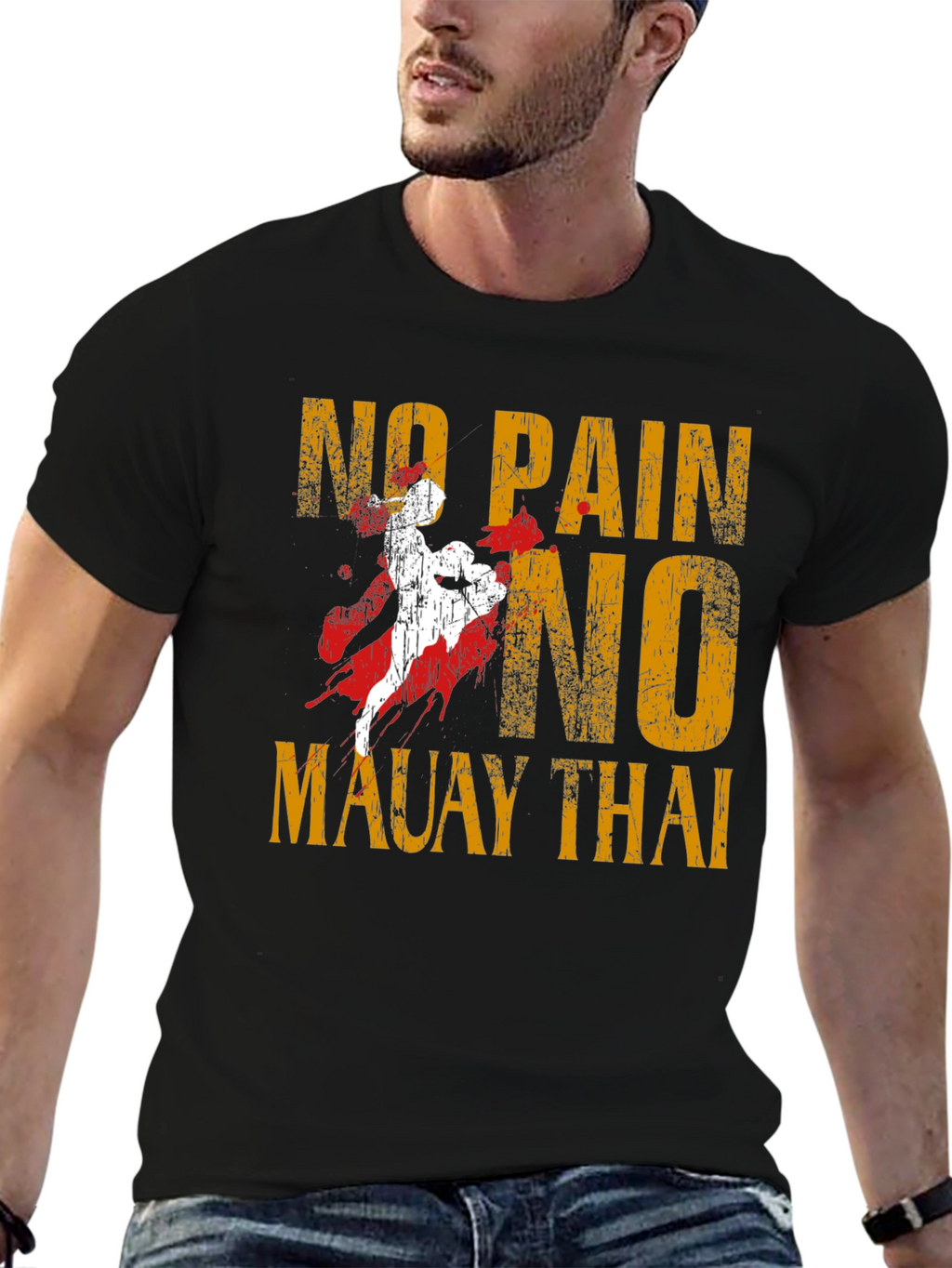 No Pain No Muay Thai Graphic T-Shirt