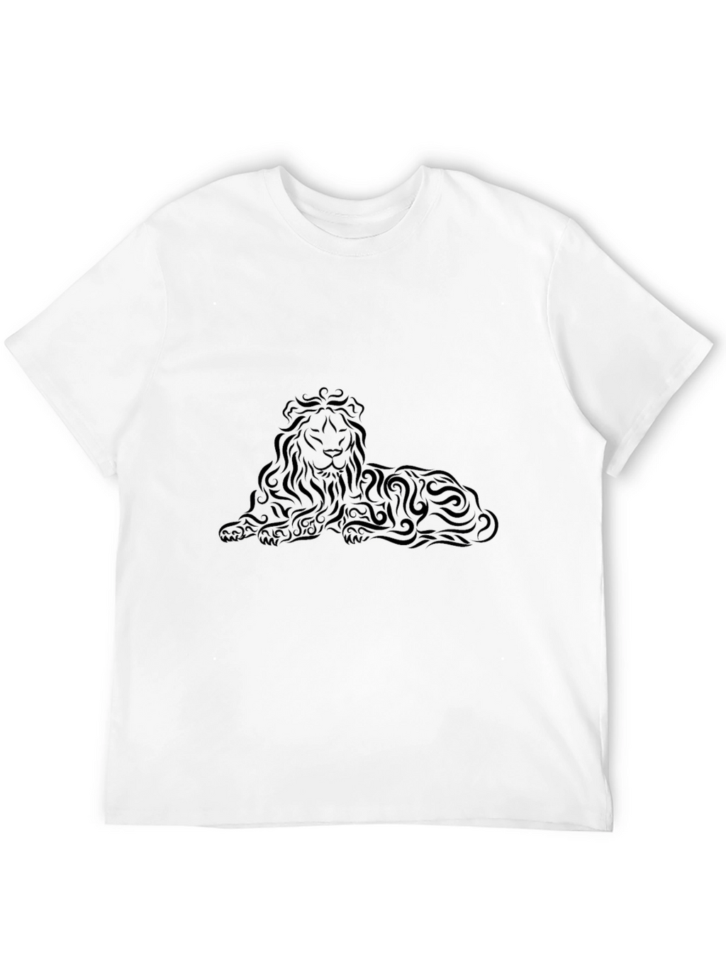 Lion Art Black T-Shirt
