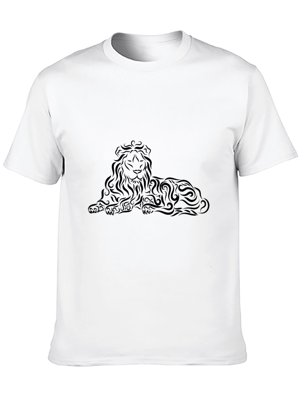 Lion Art Black T-Shirt
