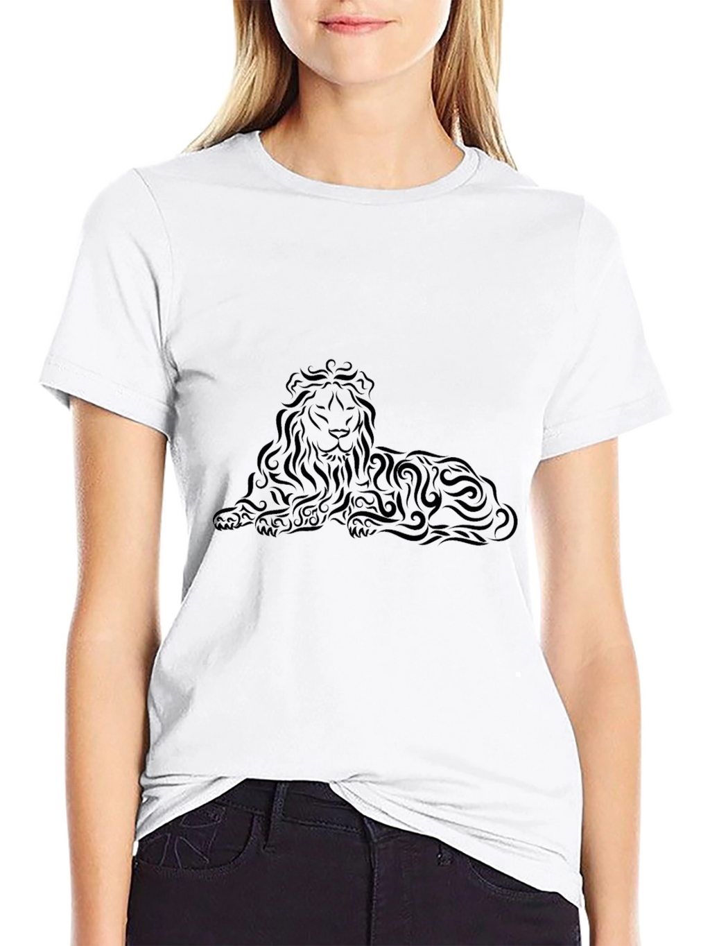 Lion Art Black T-Shirt