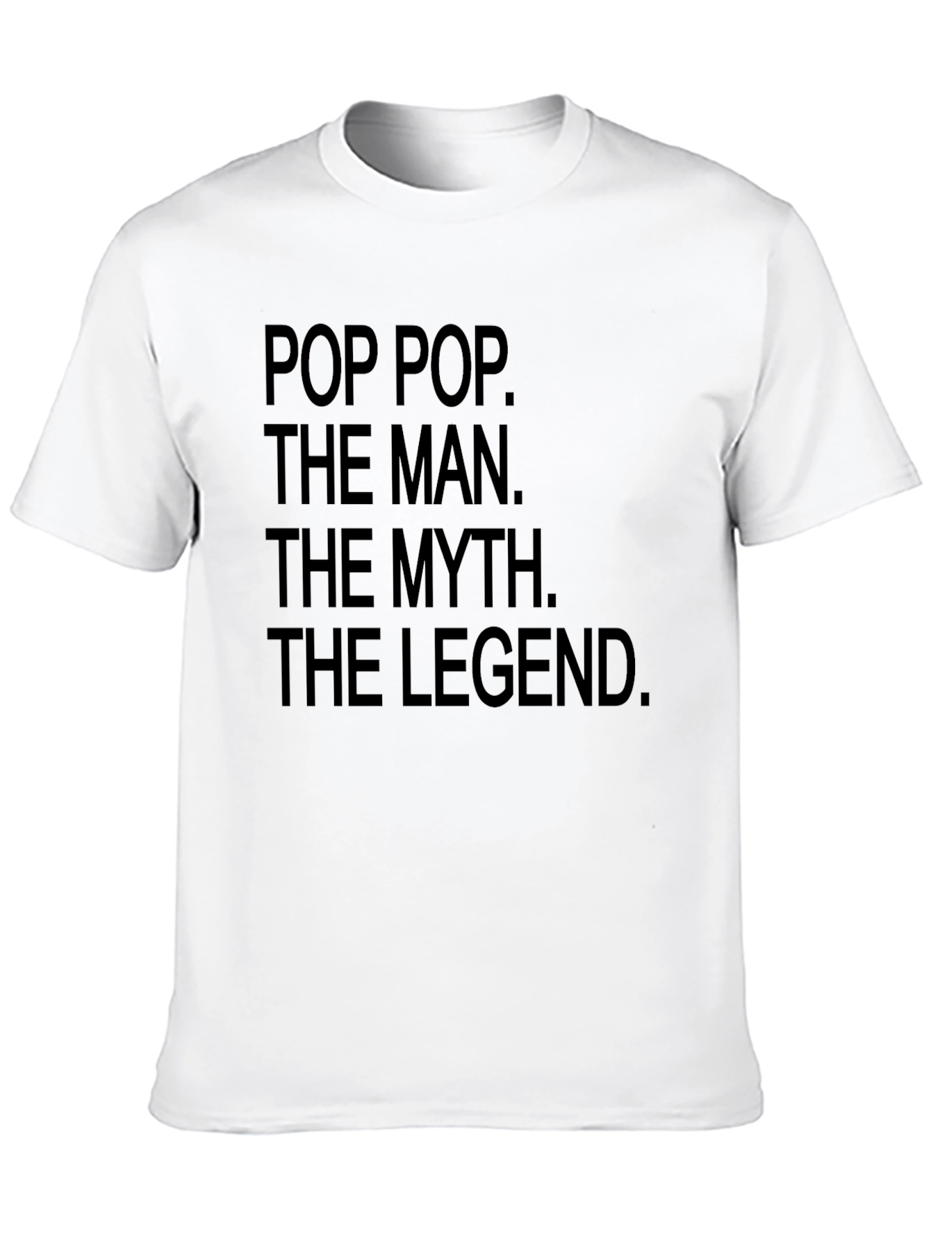 Pop Pop The Man Myth Legend Black T-Shirt