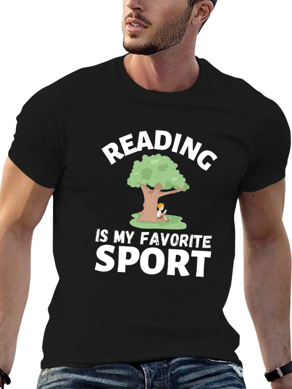 Reading Is My Favorite Sport Graphic Tee