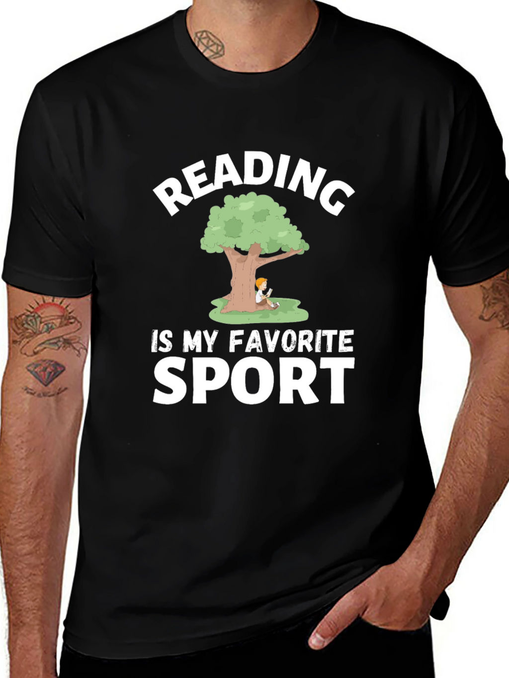 Reading Is My Favorite Sport Graphic Tee