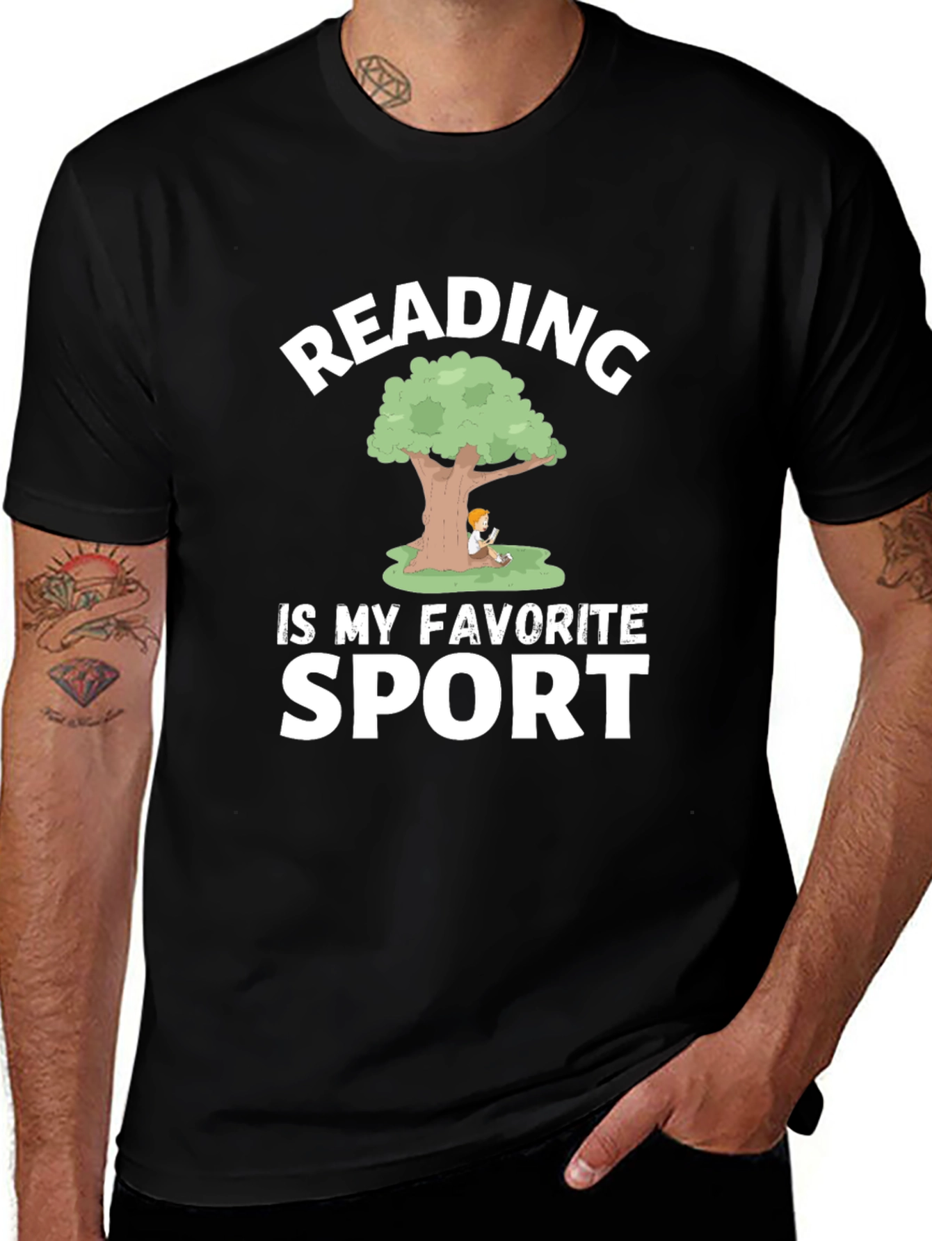 Reading Is My Favorite Sport Graphic Tee