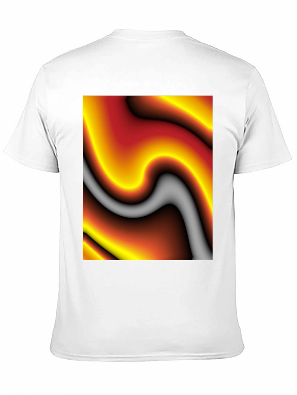 Abstract Art Graphic Tee - Soft Black Cotton