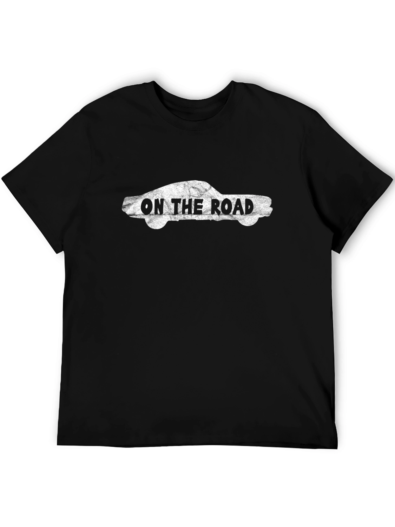On the Road Car Graphic Black T-Shirt