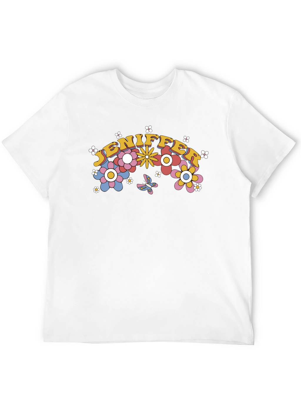 Jennifer Floral Retro Graphic T-Shirt