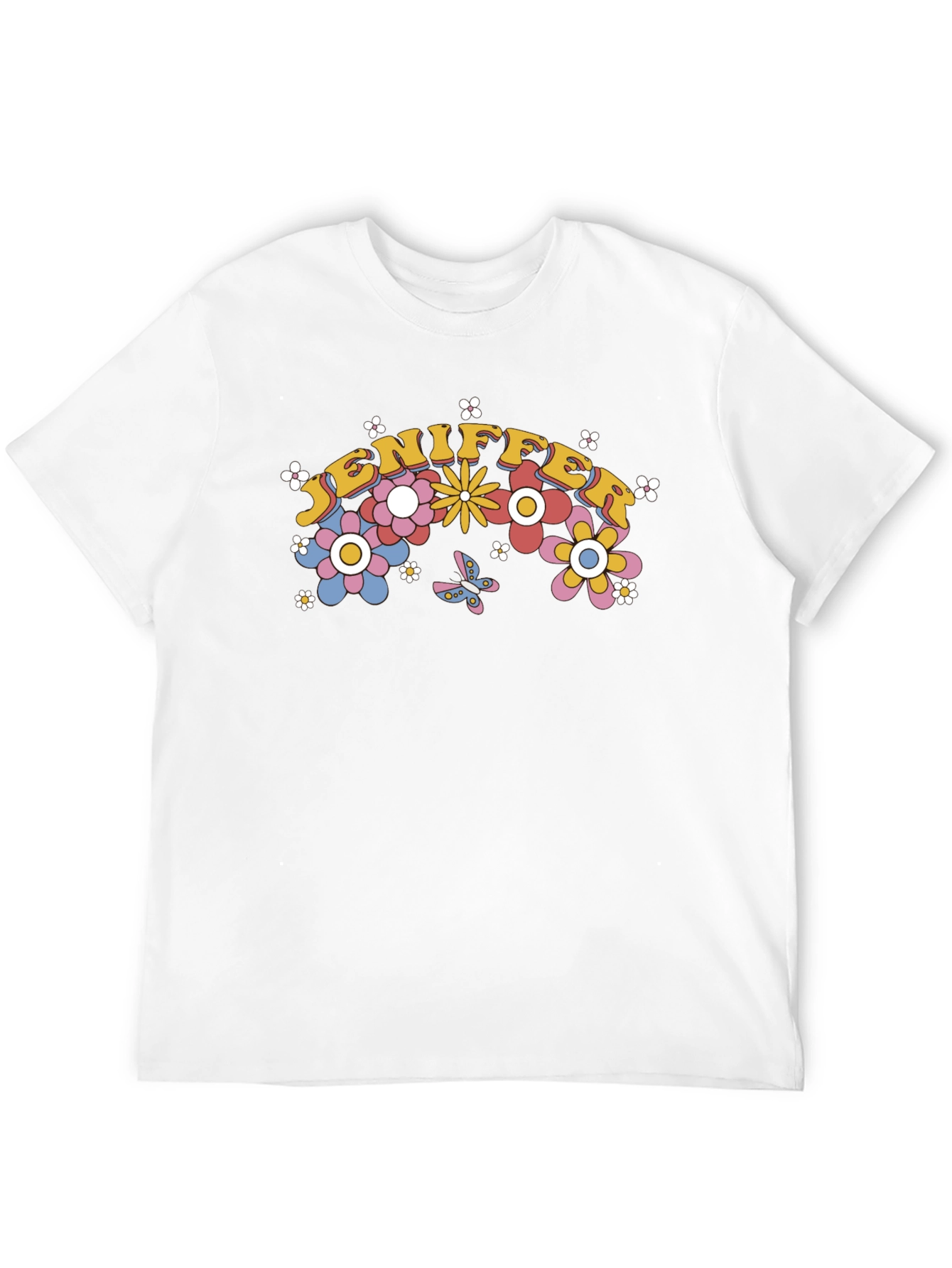 Jennifer Floral Retro Graphic T-Shirt
