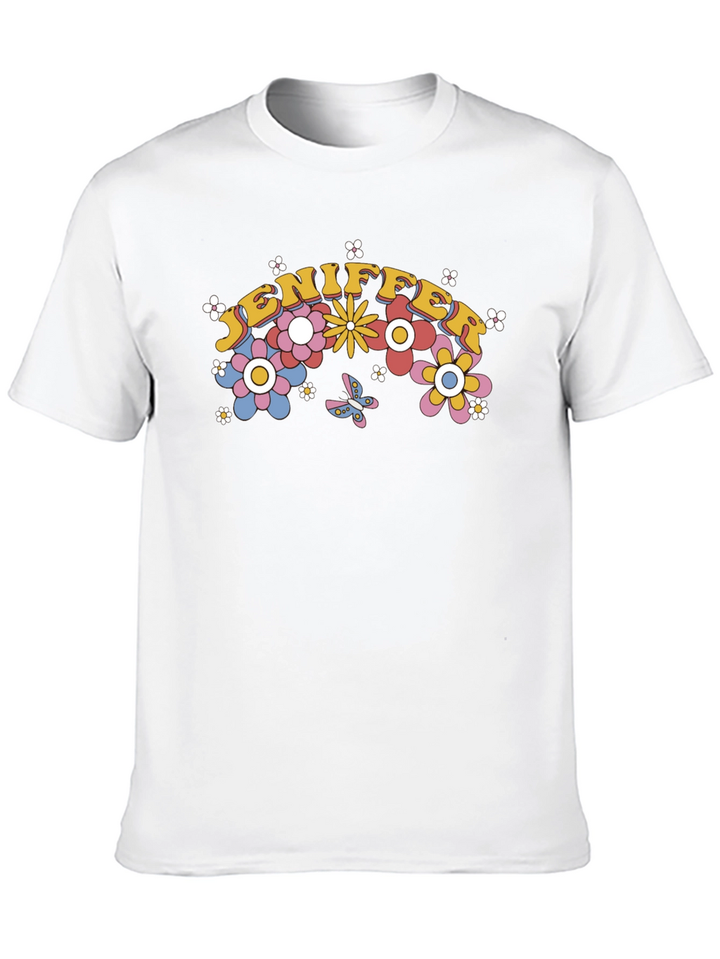 Jennifer Floral Retro Graphic T-Shirt