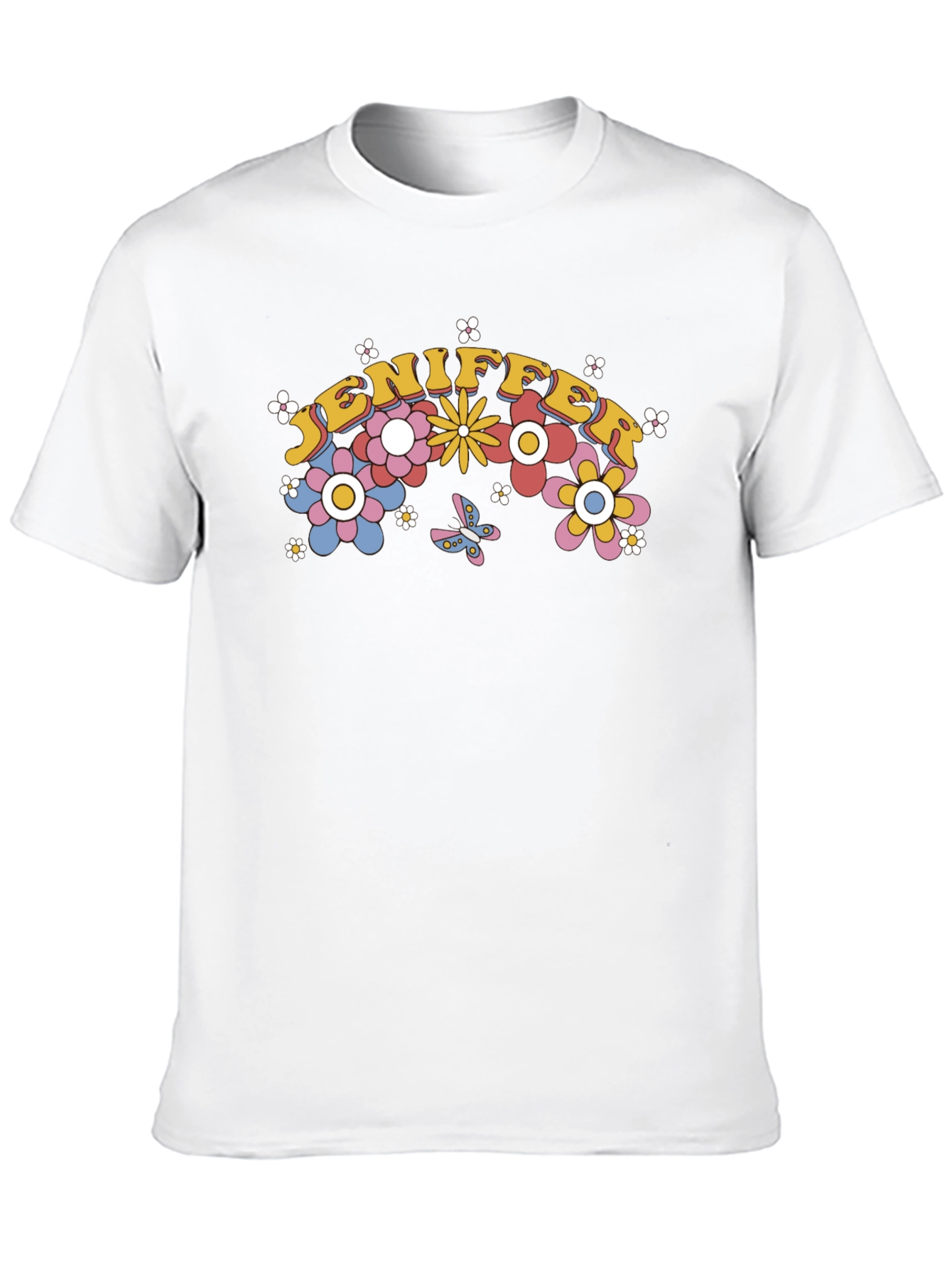 Jennifer Floral Retro Graphic T-Shirt
