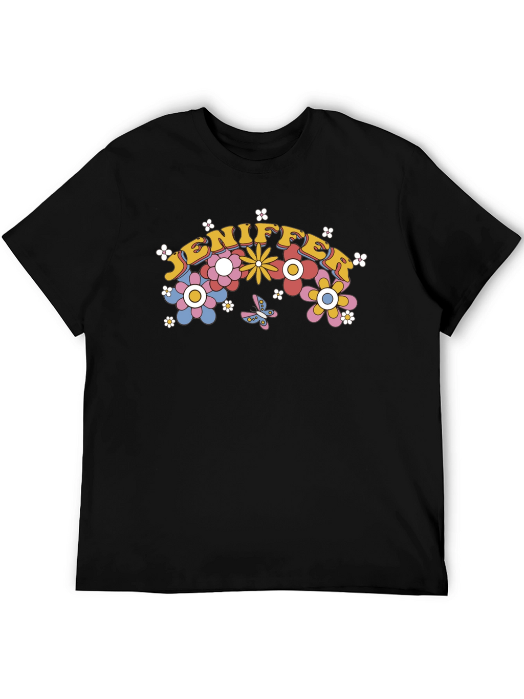 Jennifer Floral Retro Graphic T-Shirt