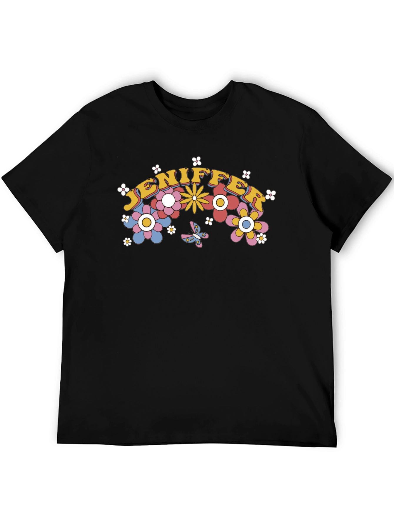 Jennifer Floral Retro Graphic T-Shirt