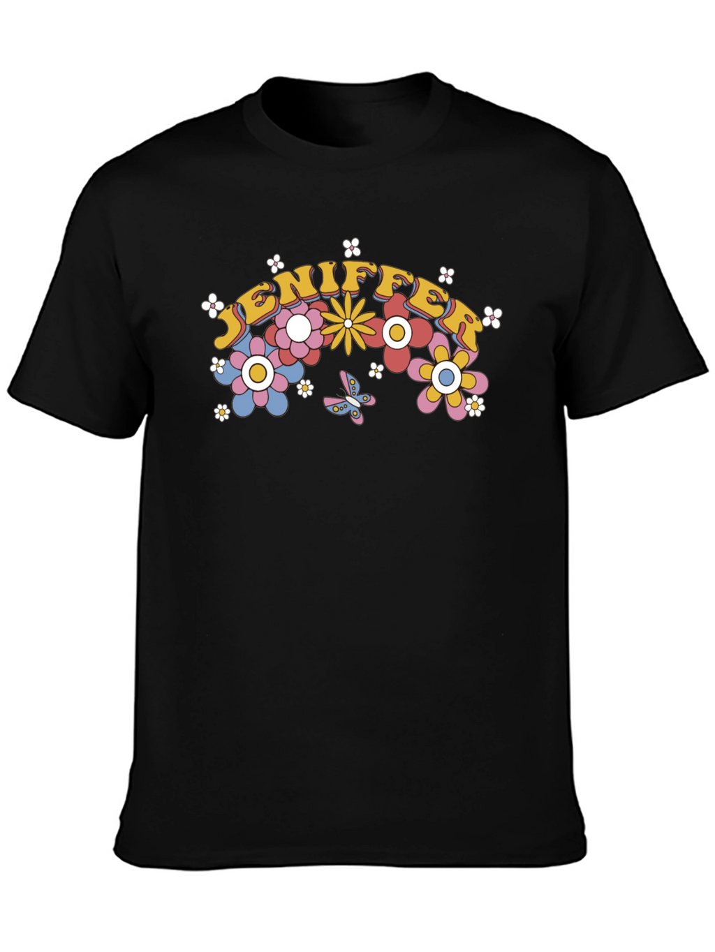 Jennifer Floral Retro Graphic T-Shirt