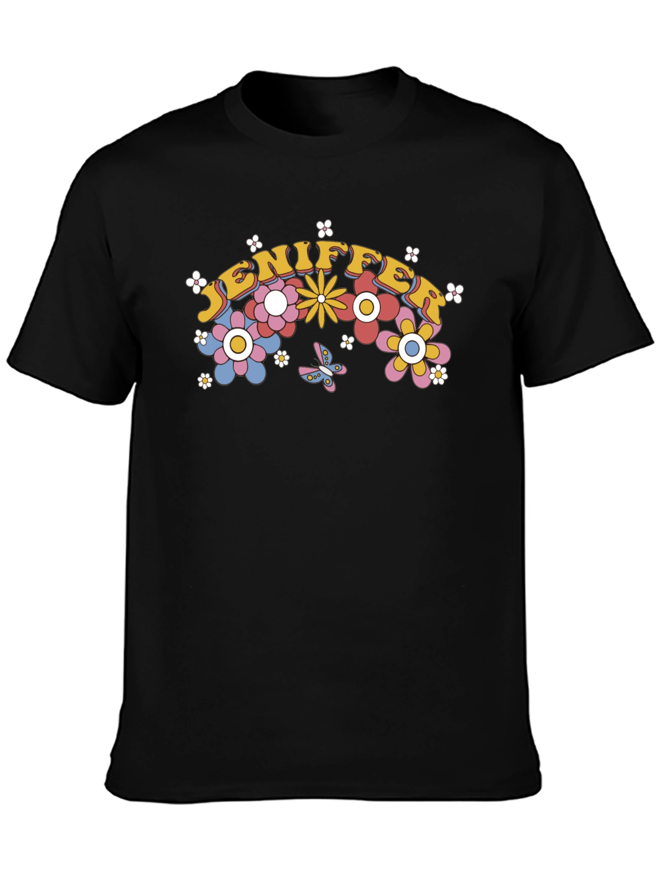 Jennifer Floral Retro Graphic T-Shirt