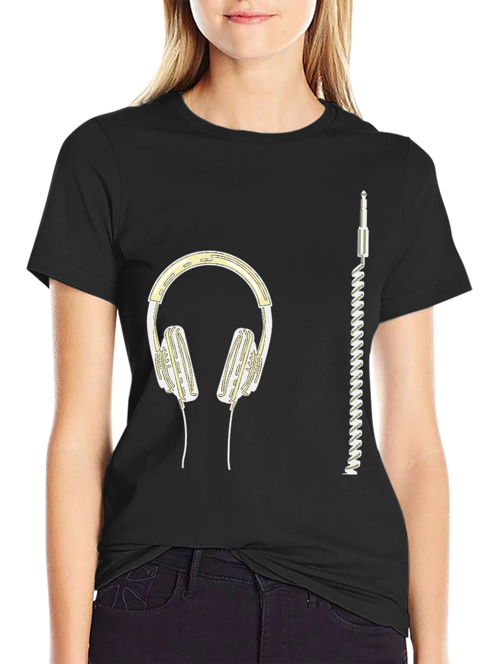 Headphones Graphic Tee - Music Lover Shirt