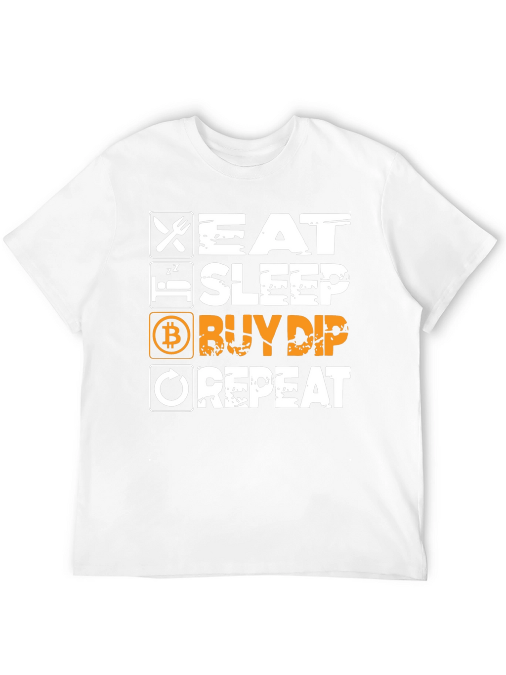 Eat Sleep Buy Dip Repeat Black Graphic Tee